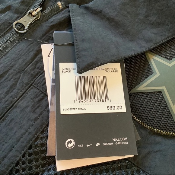 Nike NFL Dallas Cowboys Salute to ServiceFull-Zip Jacket Mens 2XL Black New - Picture 9 of 10